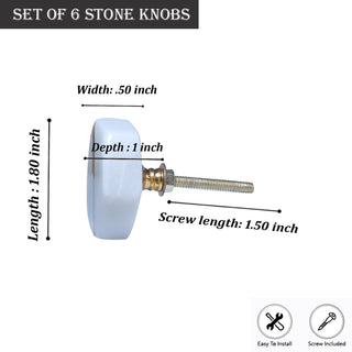 Polygon Marble knob ( set of 6)