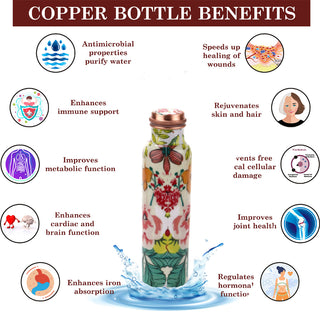 Red Flower Copper Bottle (1L)