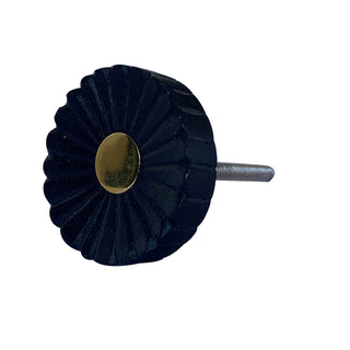 Siena Blue Wooden Knobs (Set of 6)